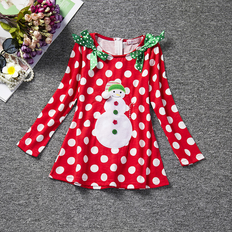 F68120-2 girl christmas dress